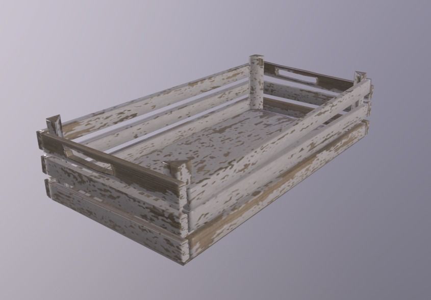 WoodenCrate Low-poly 3D model_2
