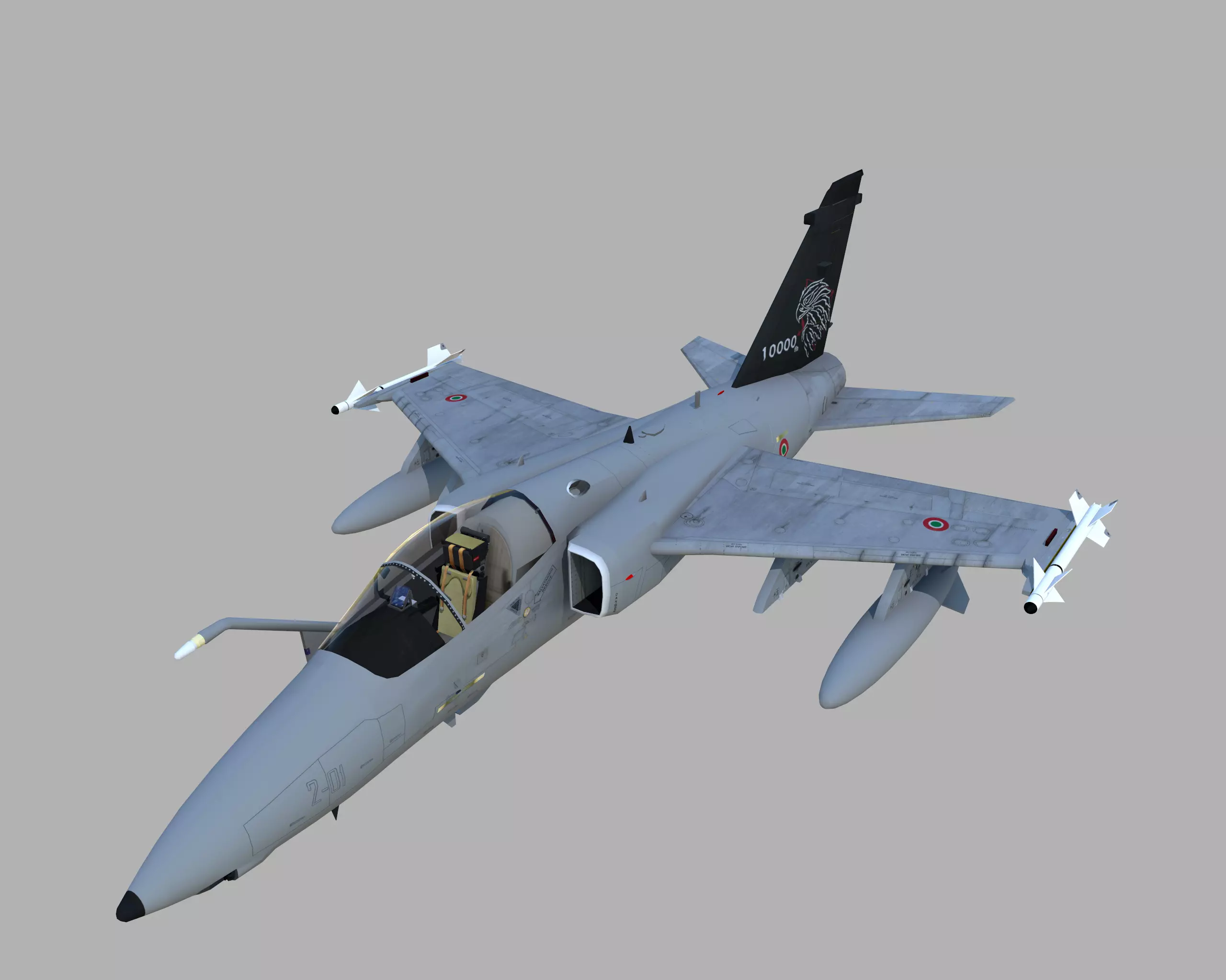 International AMX A-1A Italian Air Force 3D model