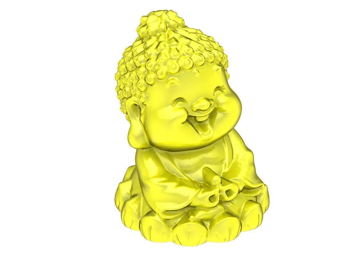 24k smiling buddha 4956 3D print model_2