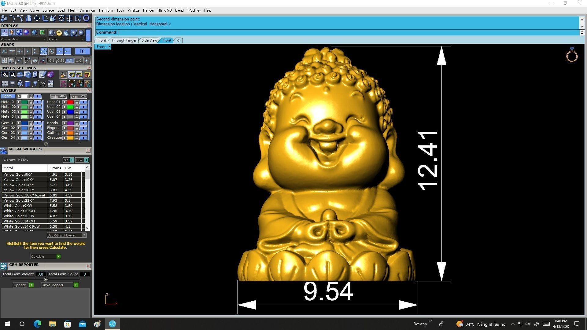 24k smiling buddha 4956 3D print model_4