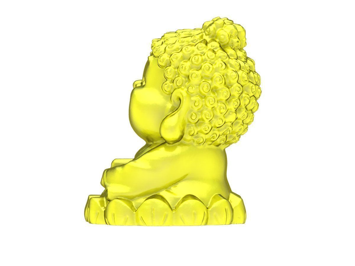 24k smiling buddha 4956 3D print model_3