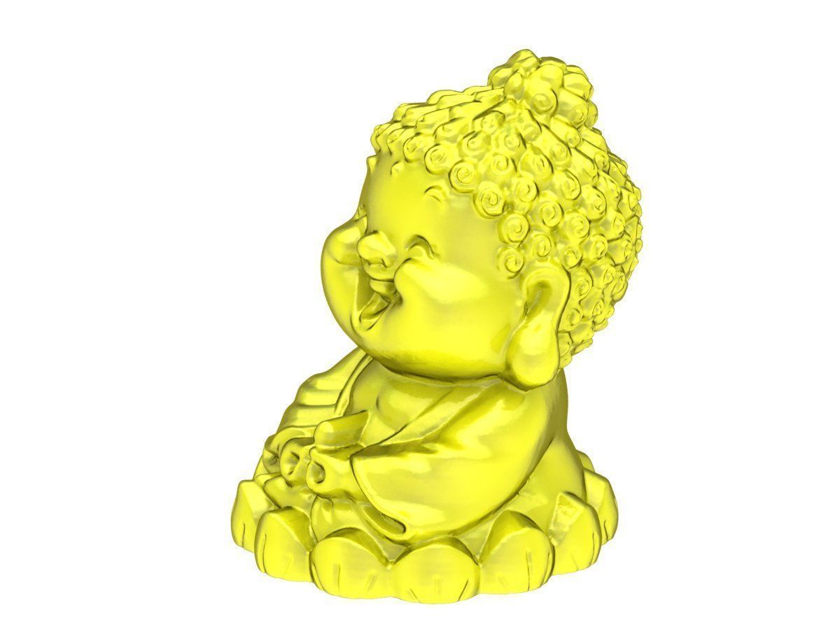 24k smiling buddha 4956 3D print model_1