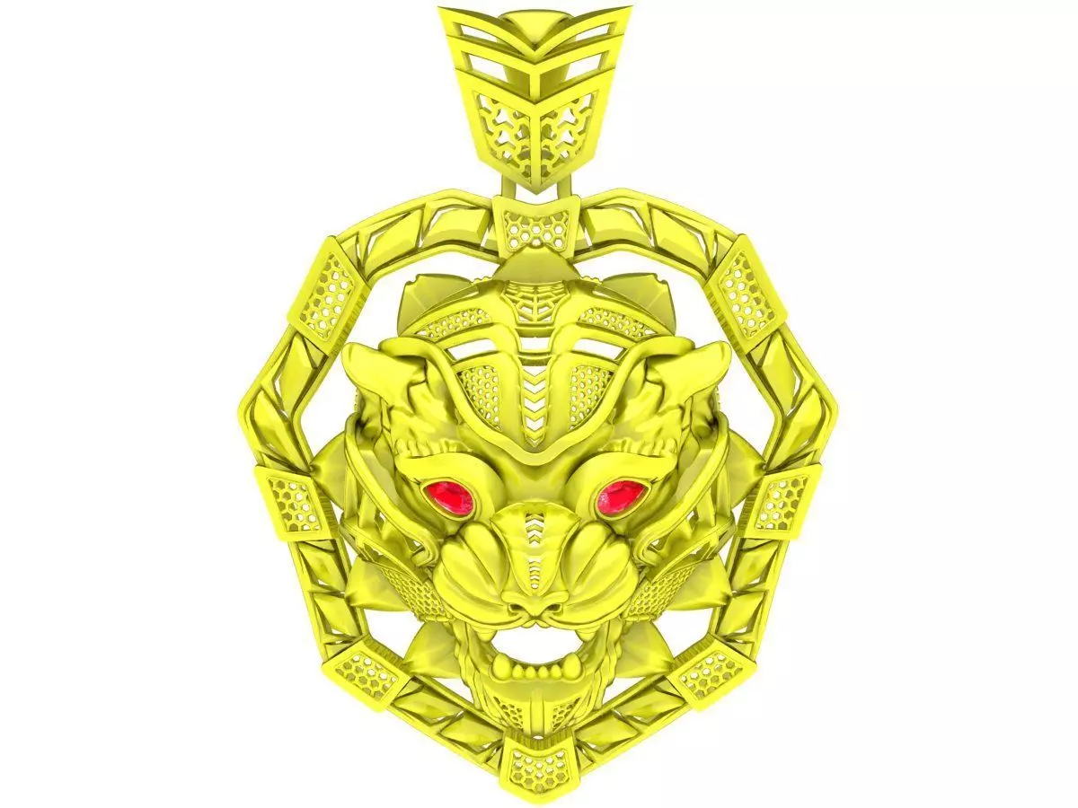 Fierce Tiger Head Pendant Jewelry 3D Model 4957 3D print model
