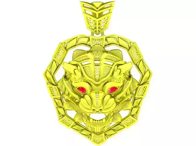 zodiac fengshui lucky diamond tiger pendant 4957