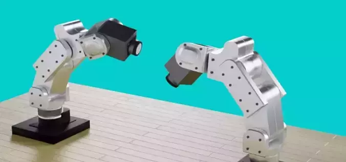 TWIN ROBOTIC ARMS - RIGGED 3D MODEL 3D model