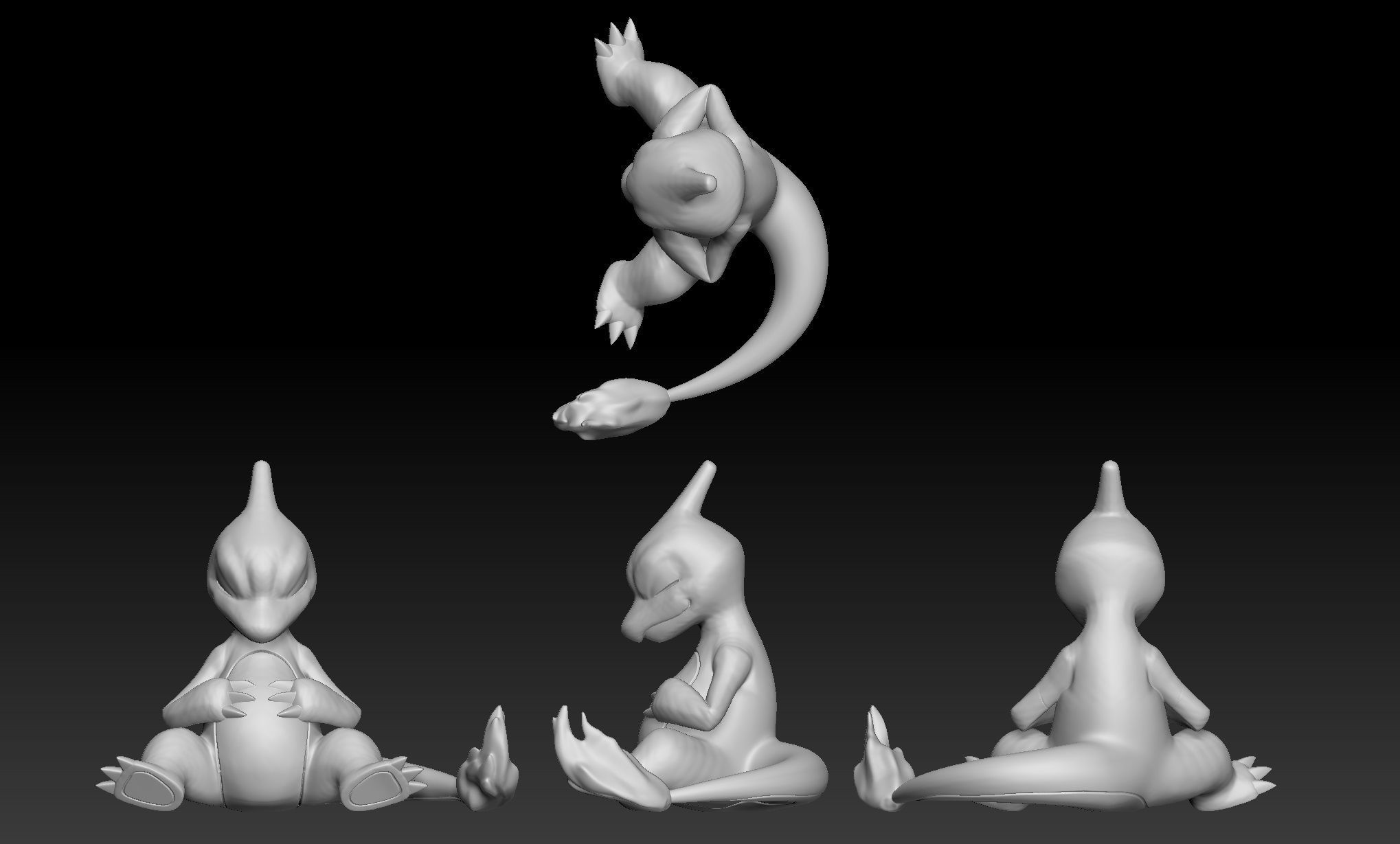 Pokemon Charmander Charmeleon Charizard 3D print model_4