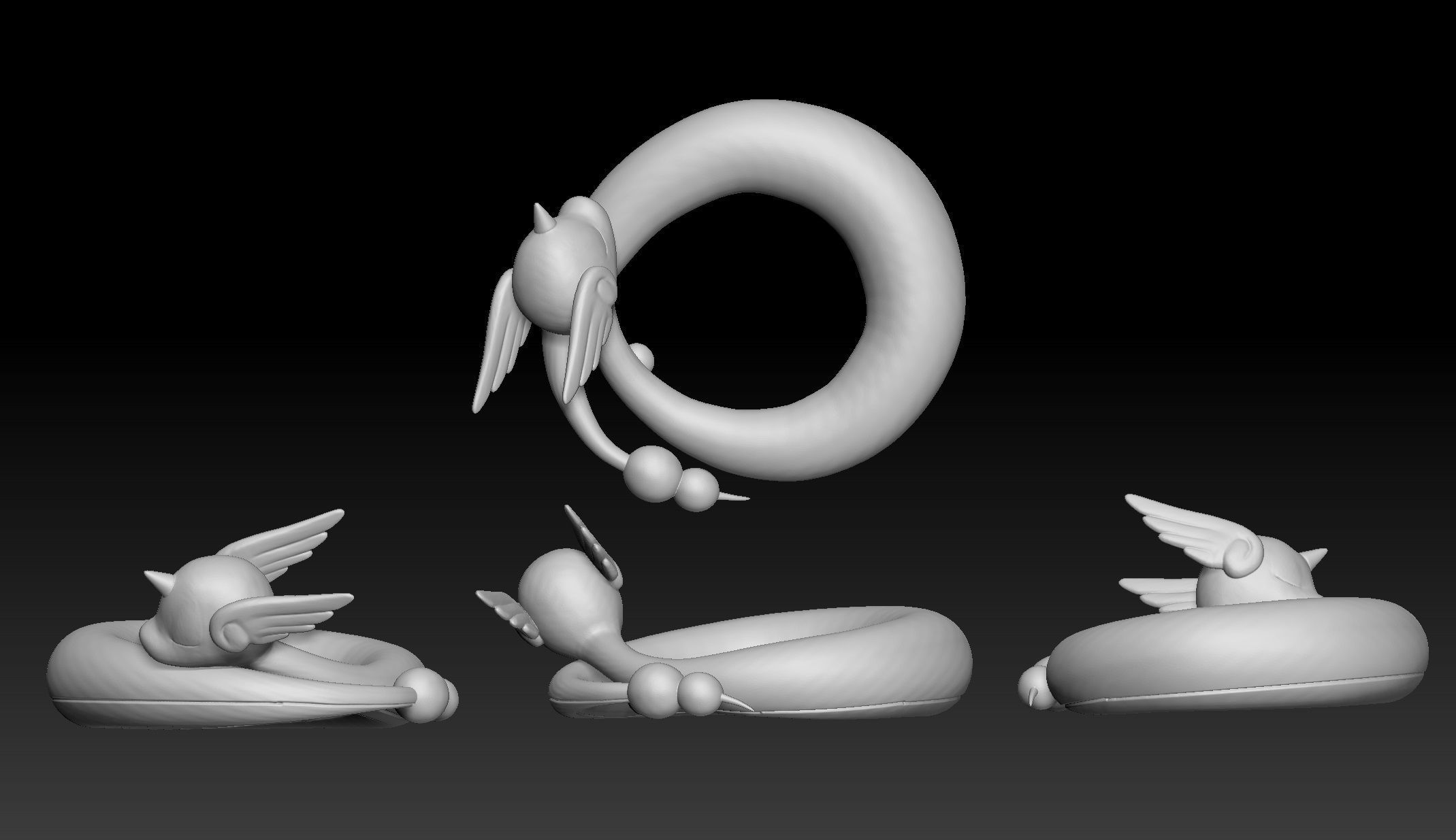 Pokemon Dratini Dragonair Dragonite 3D print model_2