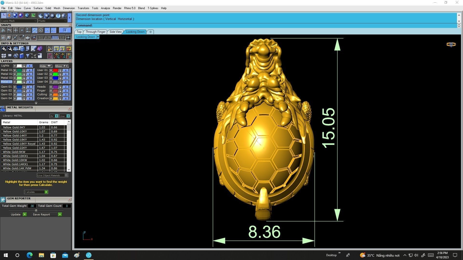 24k turtle turns dragon 4963 3D print model_5