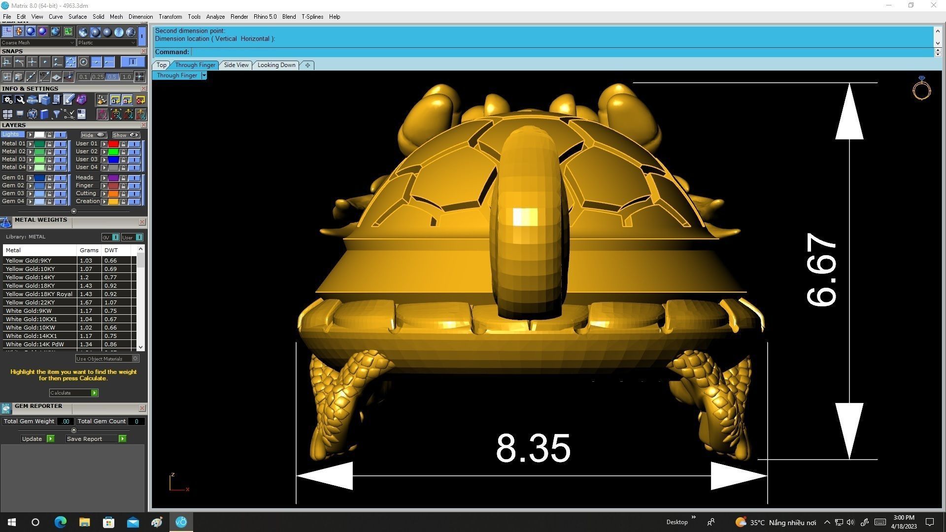 24k turtle turns dragon 4963 3D print model_6