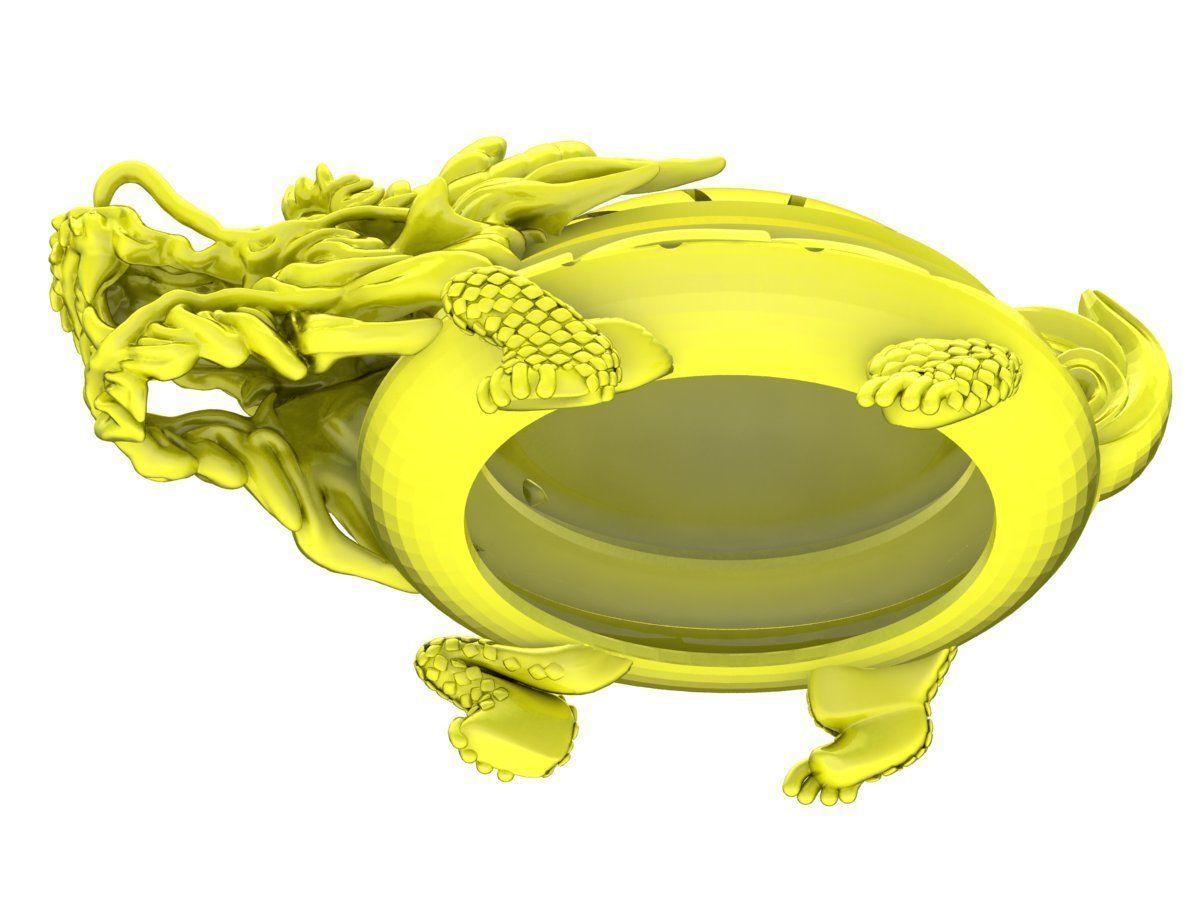 24k turtle turns dragon 4963 3D print model_4