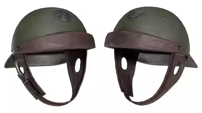 FRENCH WWII HELMET MODELE M35 Low-poly 3D model FRENCH WWII HELMET MODELE M35 Low-poly 3D model
