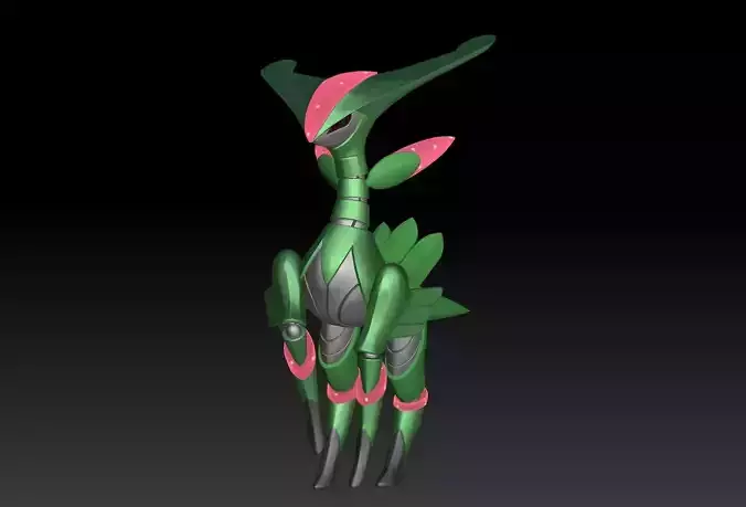Pokemon Paradox Future Virizion Iron Leaves 3D print model