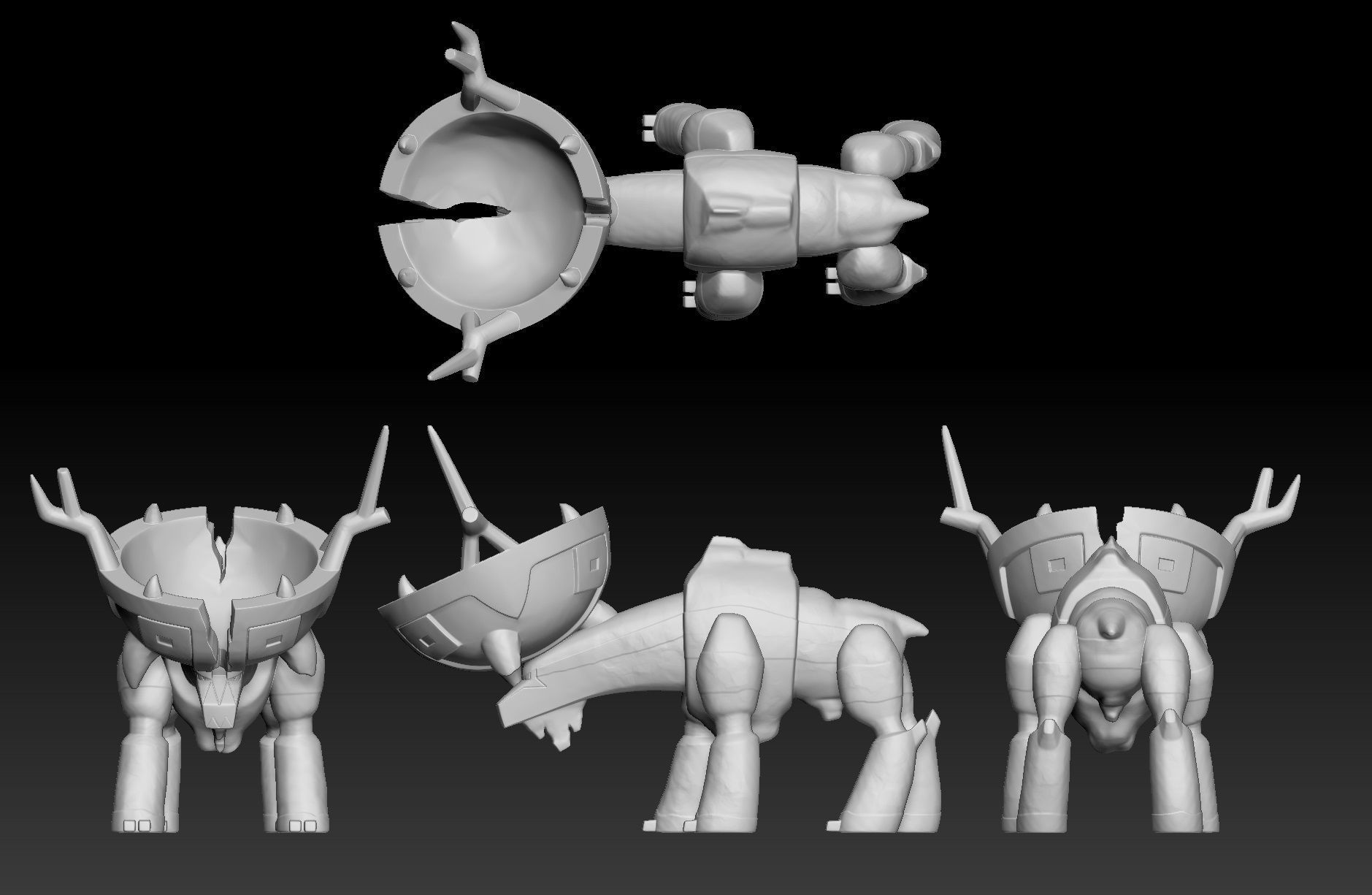 Pokemon Ting-Lu 3D print model_1