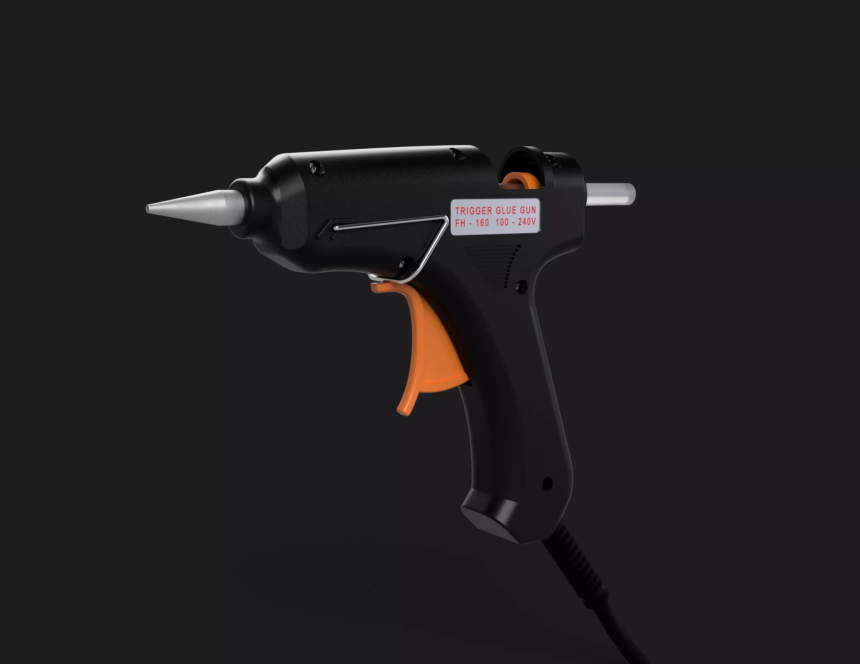 Realistic Glue Gun Model 3D model_0