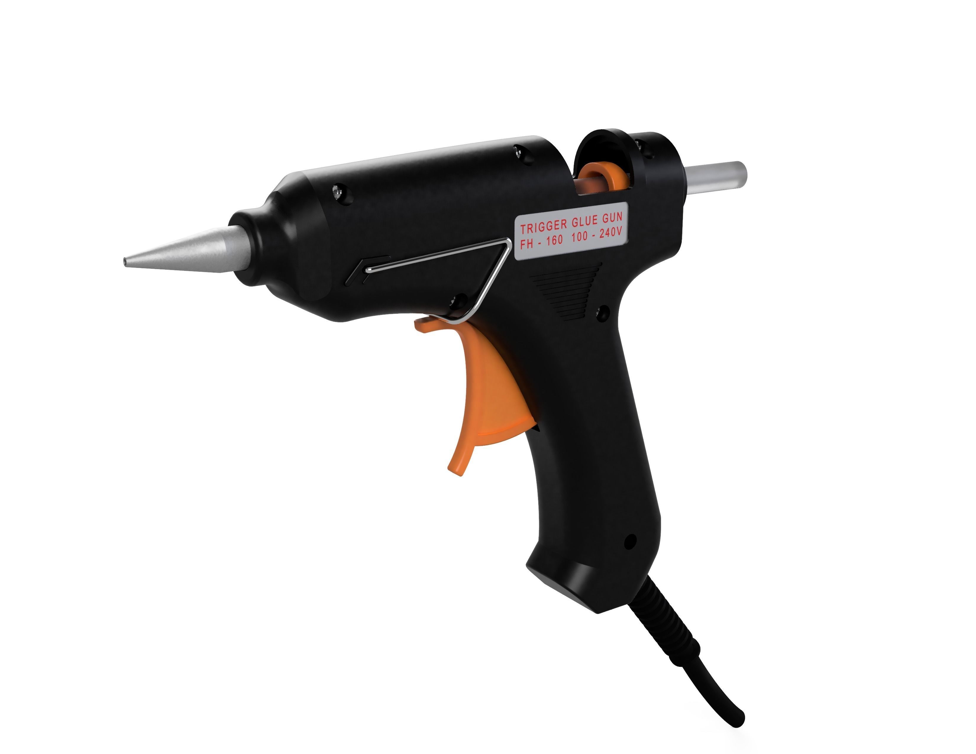 Realistic Glue Gun Model 3D model_1