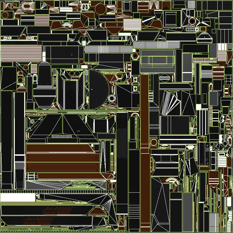 Kenworth W900 wrecker truck Low-poly 3D model_65