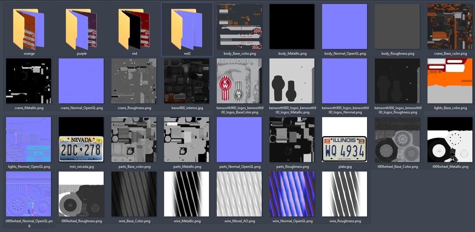 Kenworth W900 wrecker truck Low-poly 3D model_61