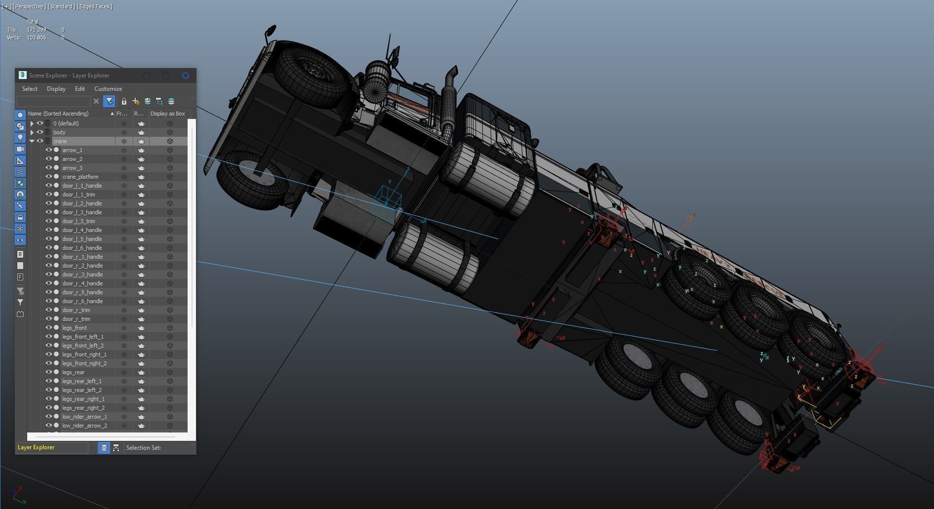 Kenworth W900 wrecker truck Low-poly 3D model_59