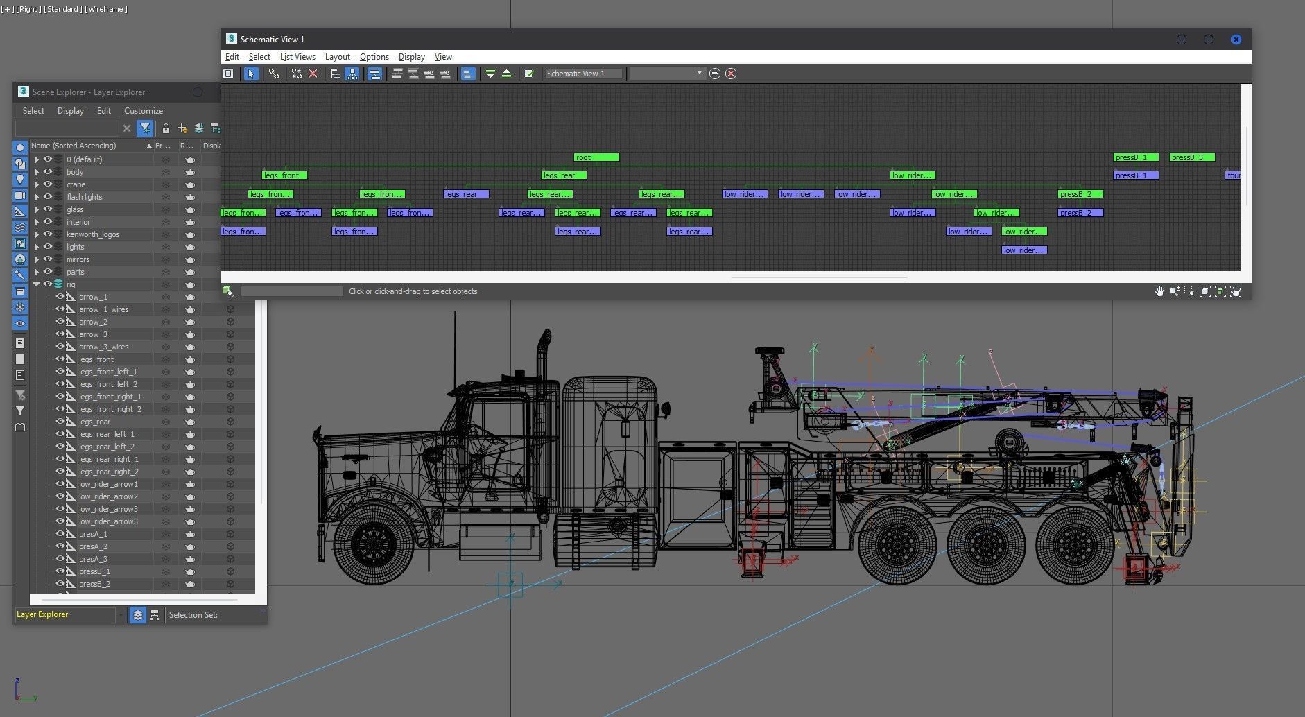 Kenworth W900 wrecker truck Low-poly 3D model_62