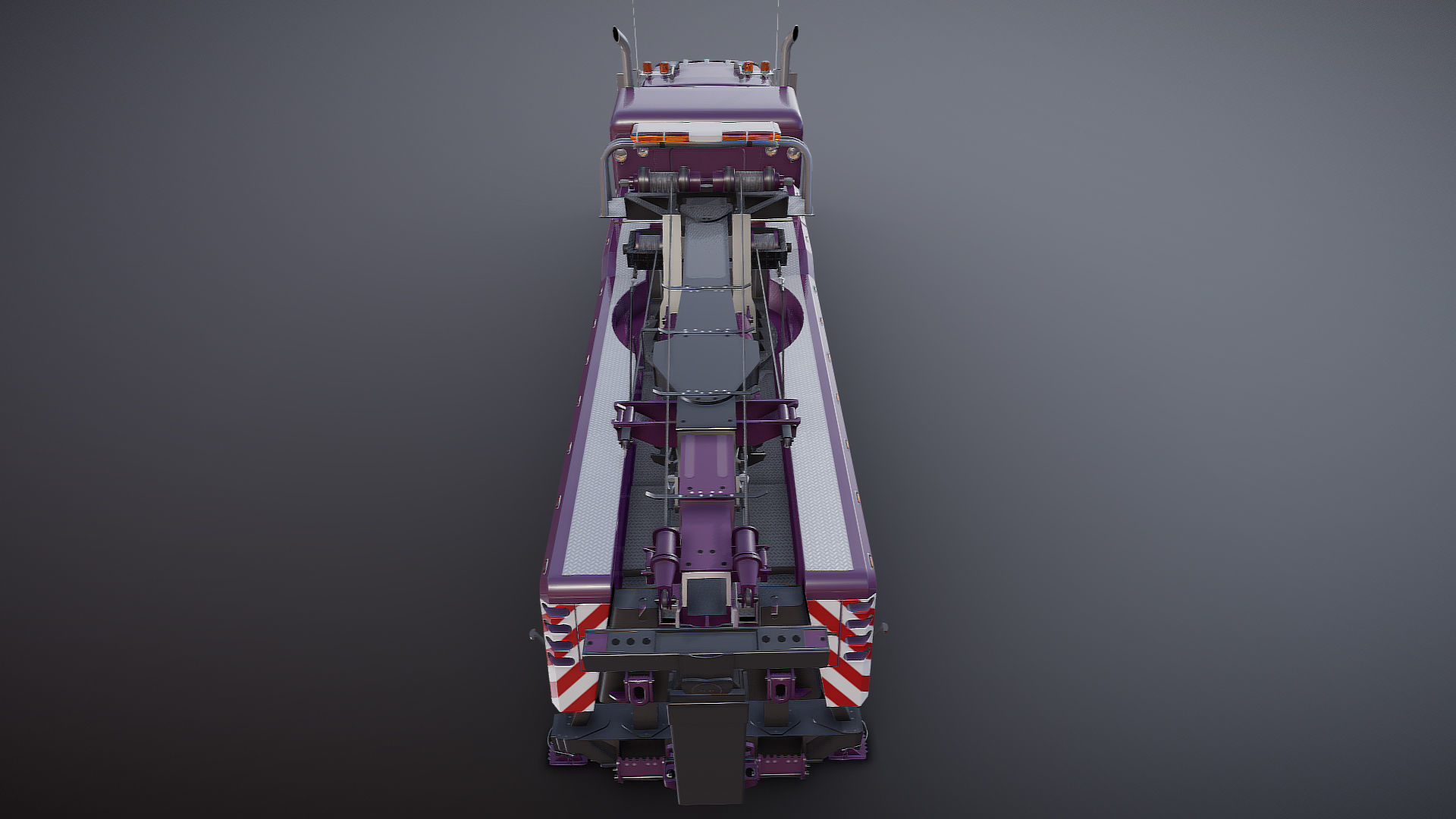 Kenworth W900 wrecker truck Low-poly 3D model_44