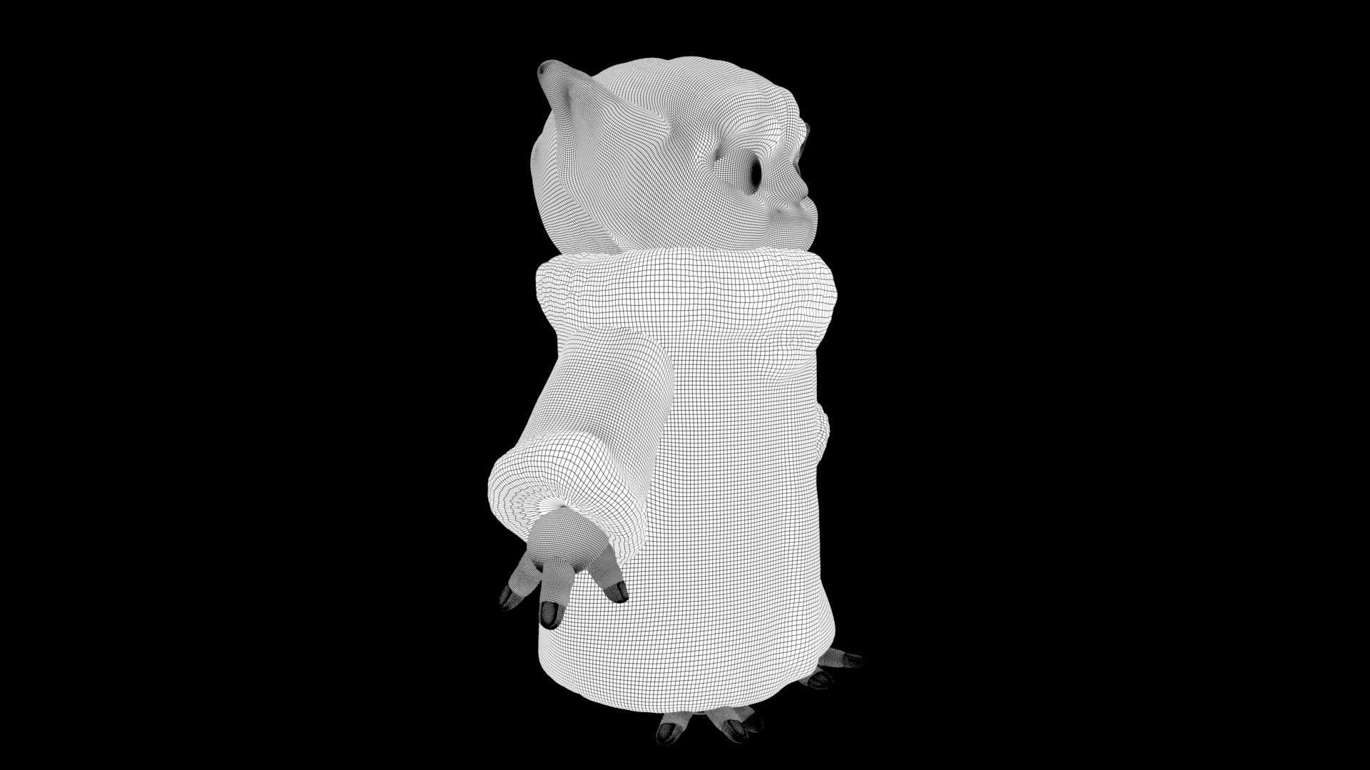 Grogu Baby yoda Low-poly 3D model_43