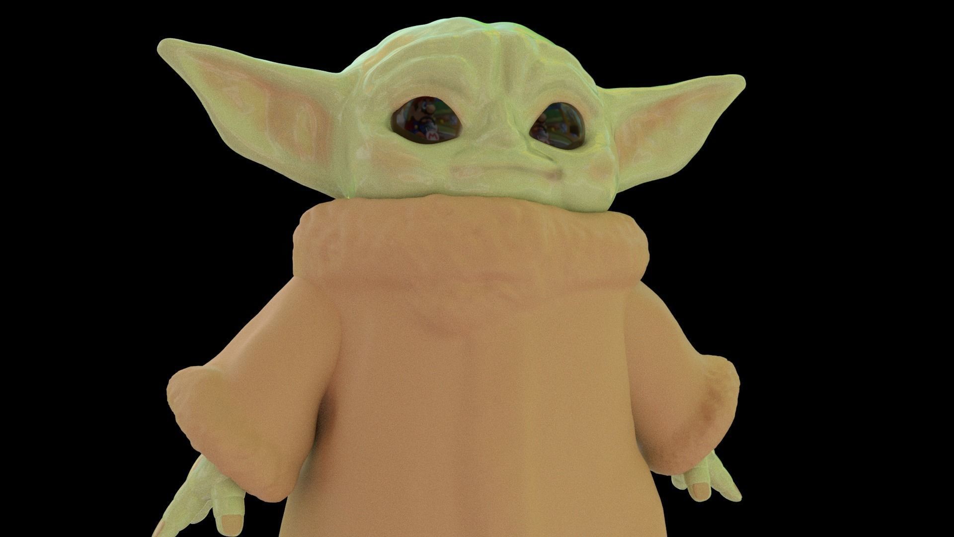 Grogu Baby yoda Low-poly 3D model_13
