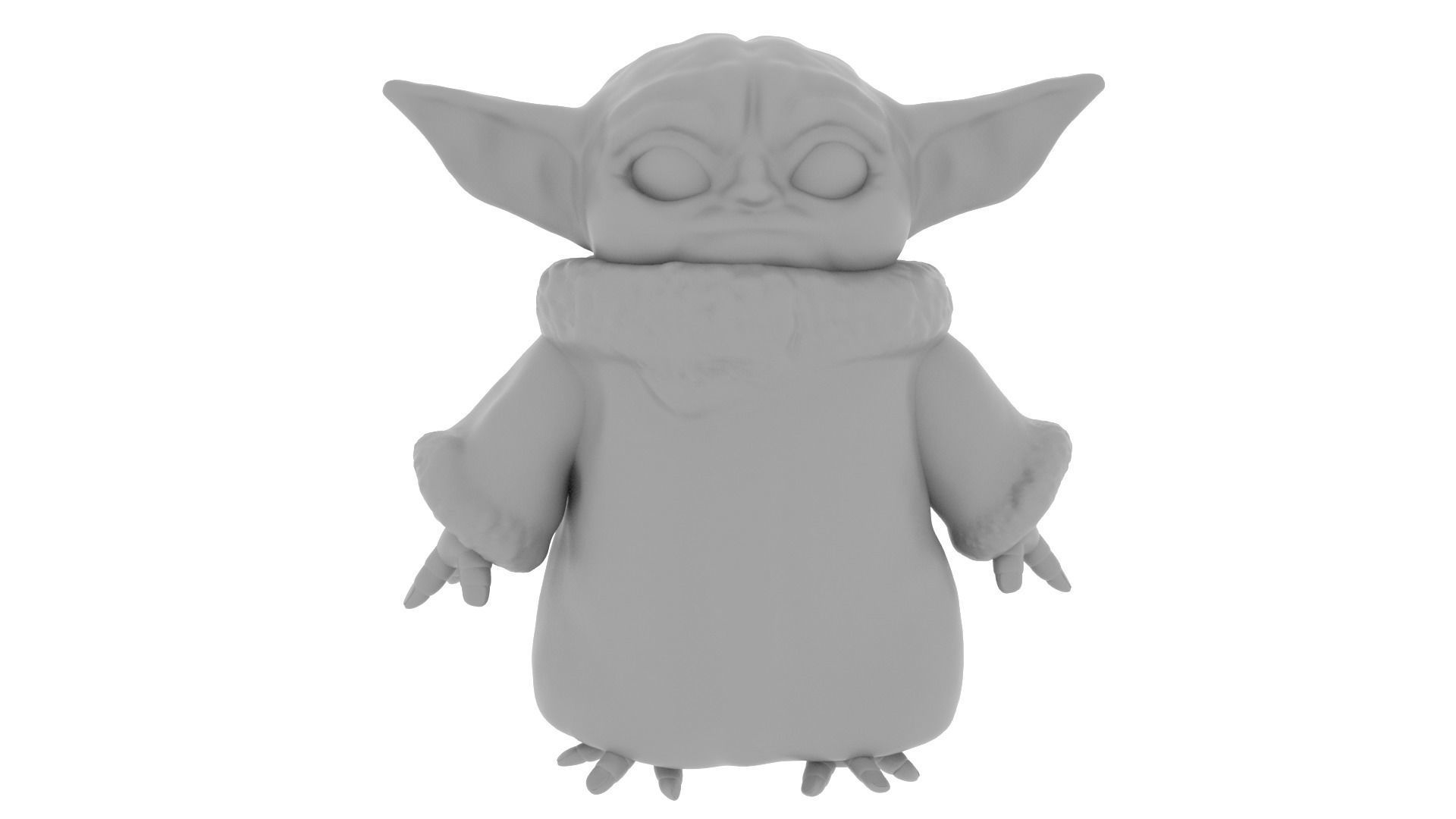 Grogu Baby yoda Low-poly 3D model_16