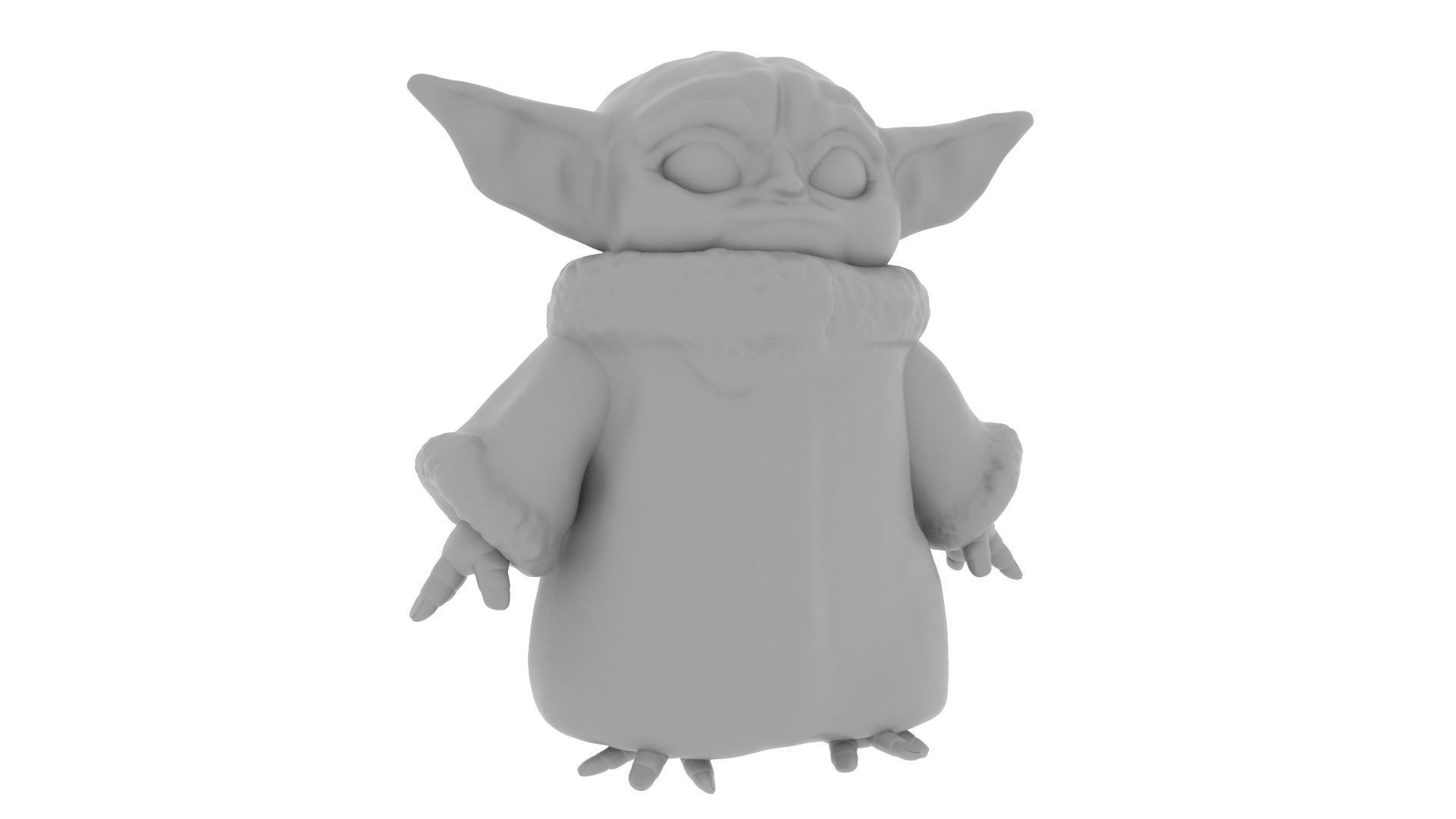 Grogu Baby yoda Low-poly 3D model_28