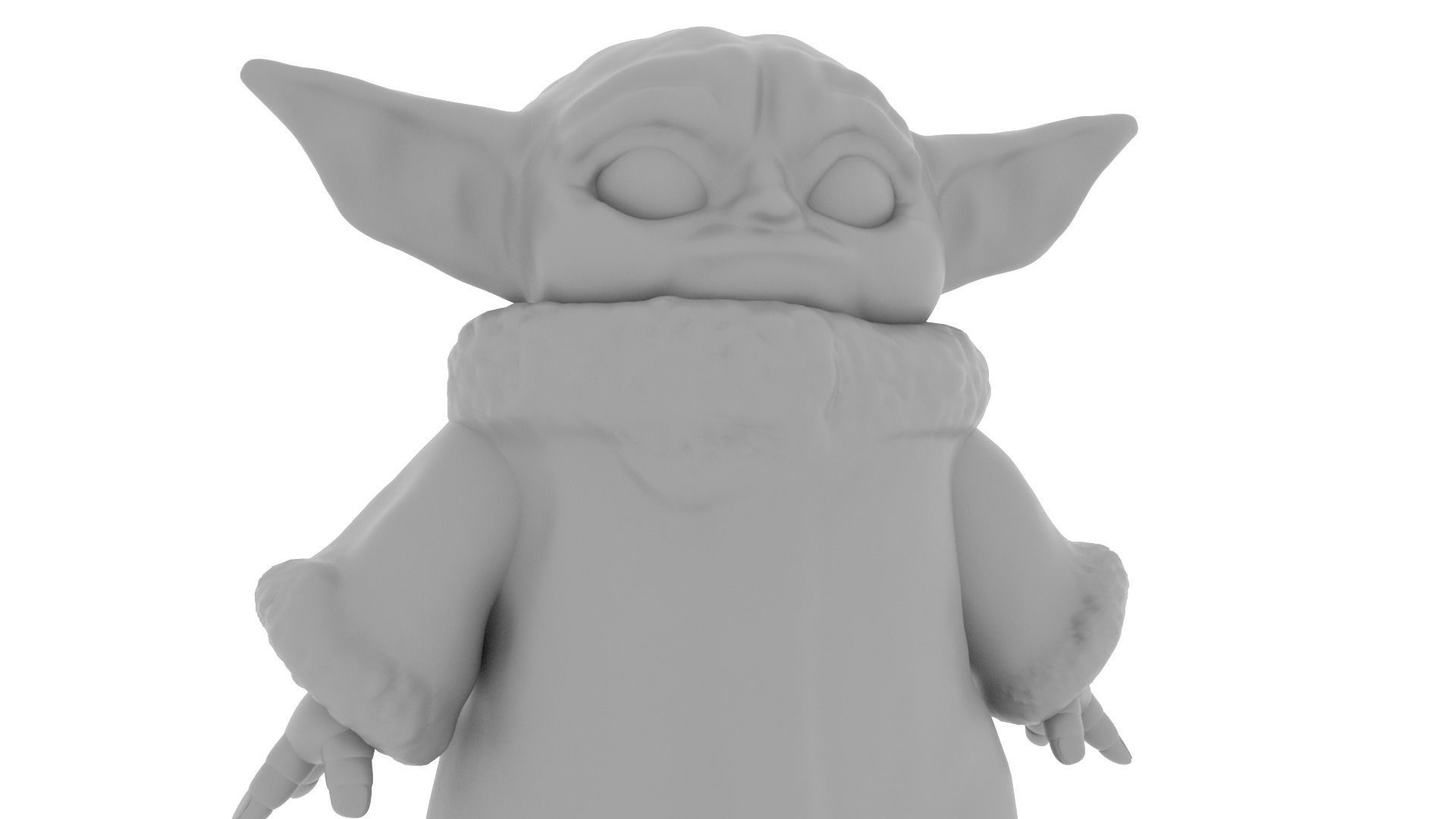 Grogu Baby yoda Low-poly 3D model_29