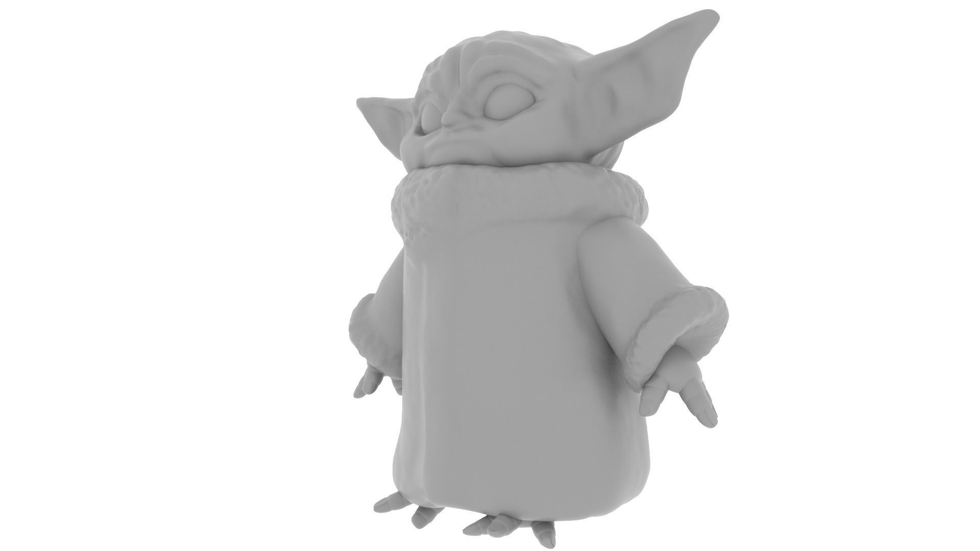 Grogu Baby yoda Low-poly 3D model_18