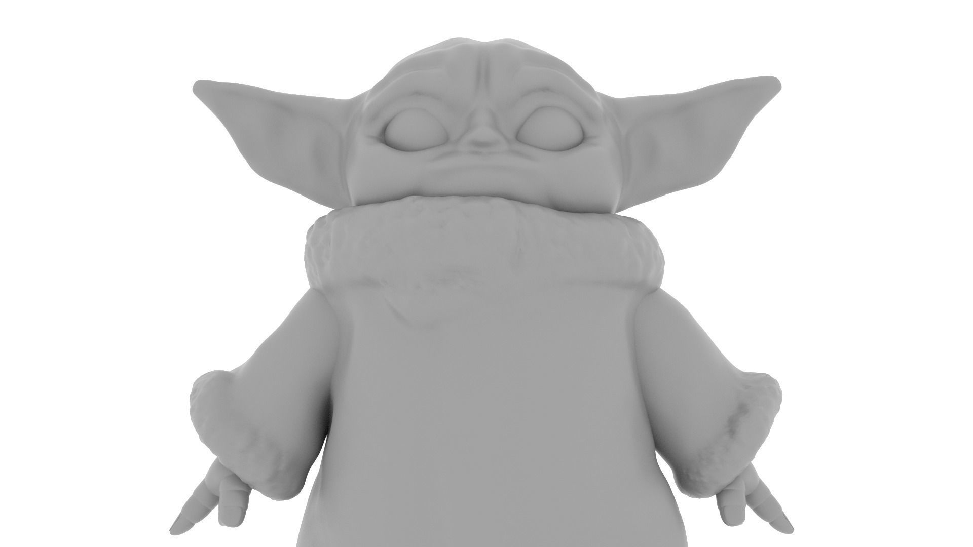Grogu Baby yoda Low-poly 3D model_31