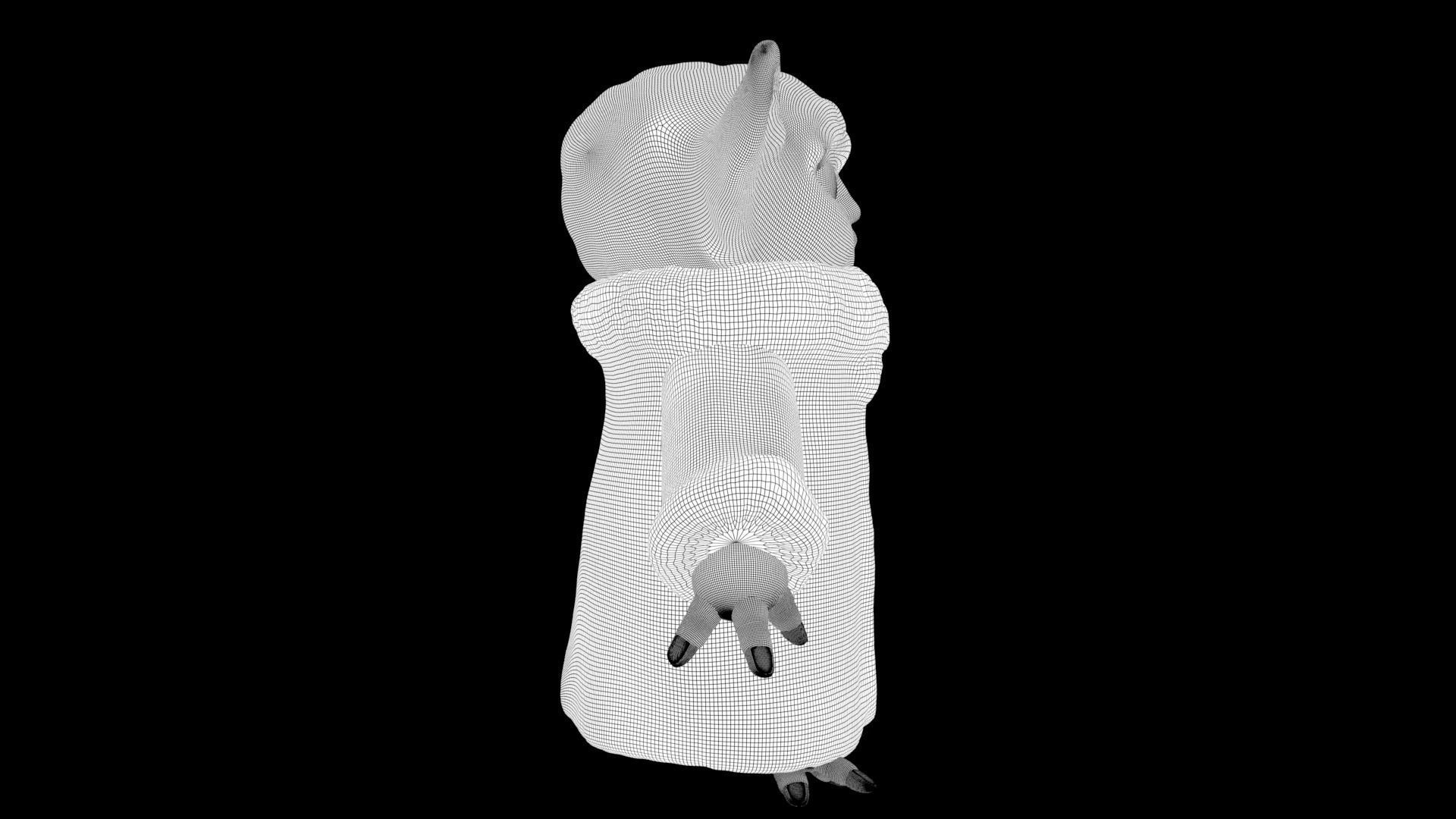 Grogu Baby yoda Low-poly 3D model_42