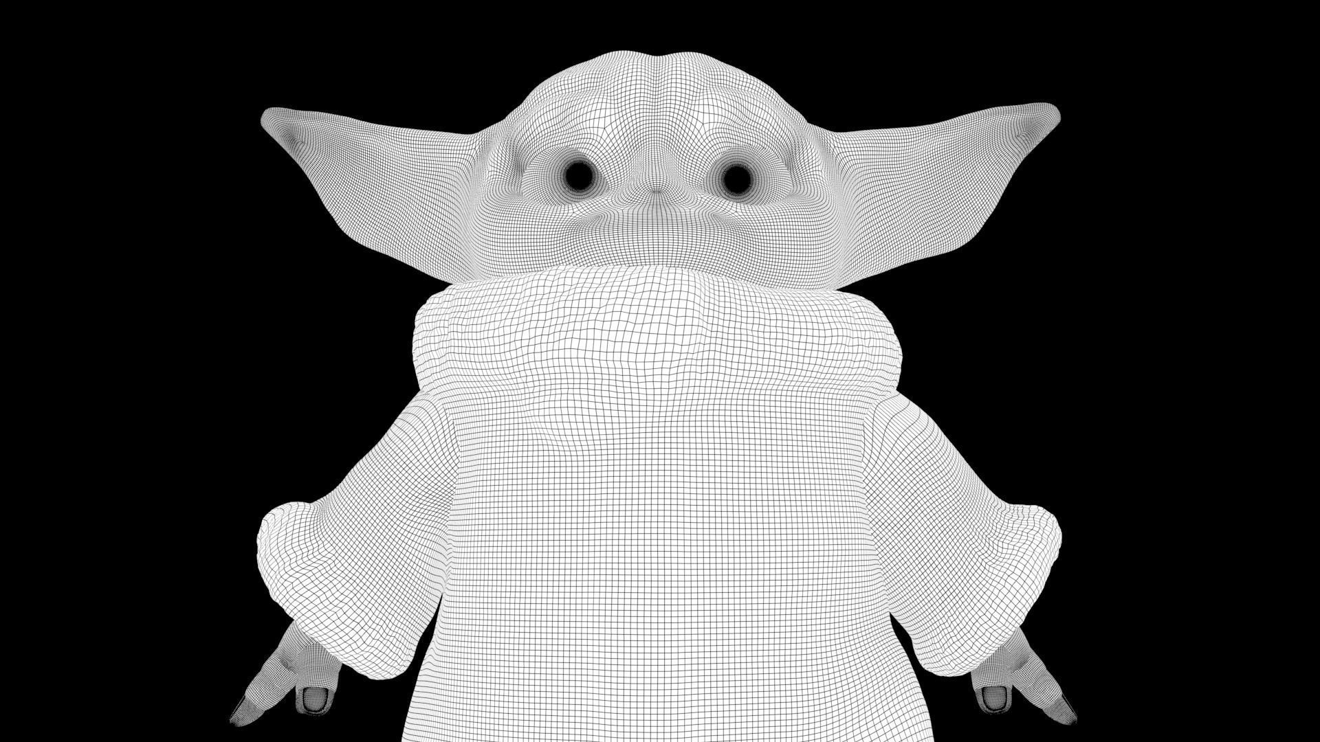 Grogu Baby yoda Low-poly 3D model_47