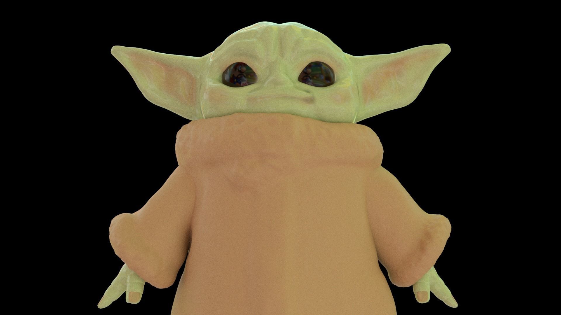 Grogu Baby yoda Low-poly 3D model_15