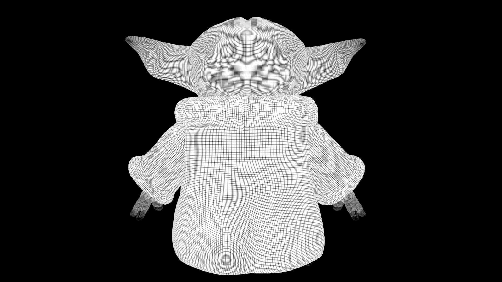 Grogu Baby yoda Low-poly 3D model_39