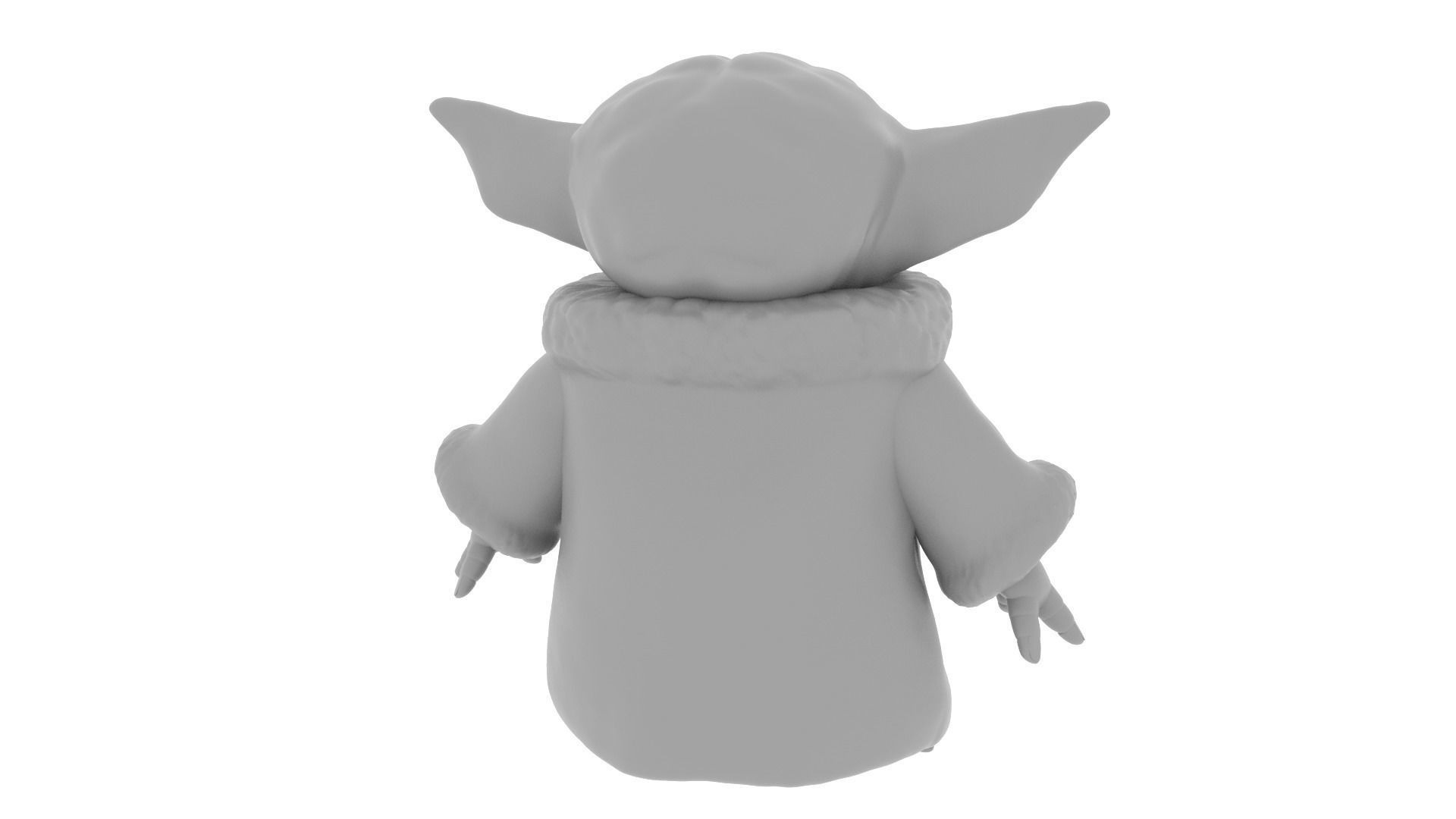 Grogu Baby yoda Low-poly 3D model_24