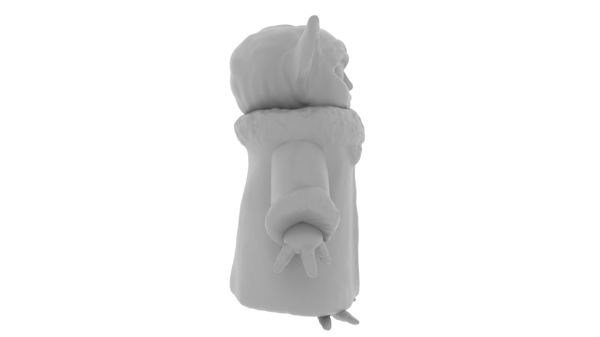 Grogu Baby yoda Low-poly 3D model_26