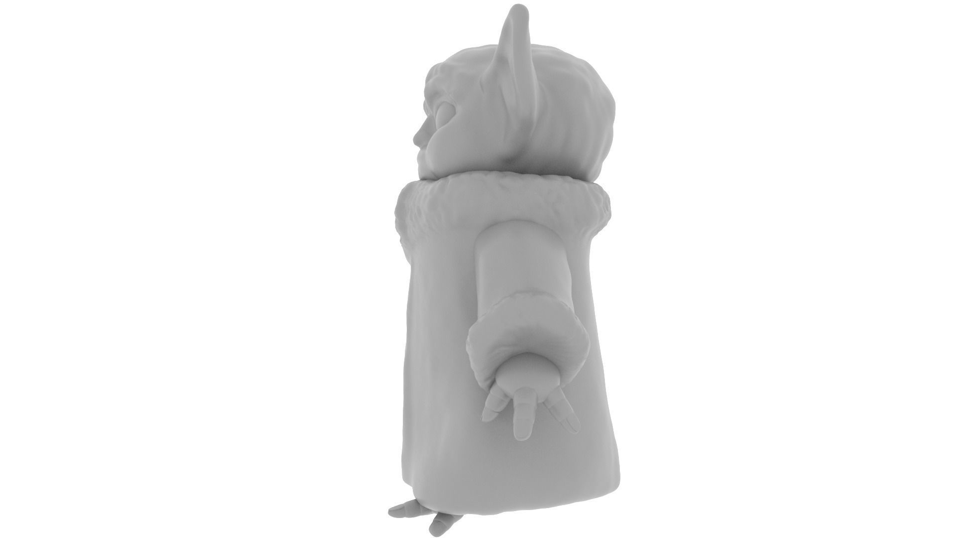 Grogu Baby yoda Low-poly 3D model_20