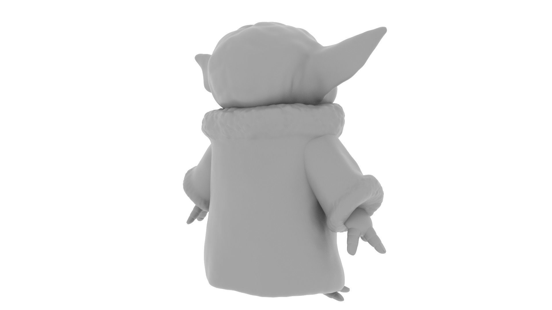 Grogu Baby yoda Low-poly 3D model_25