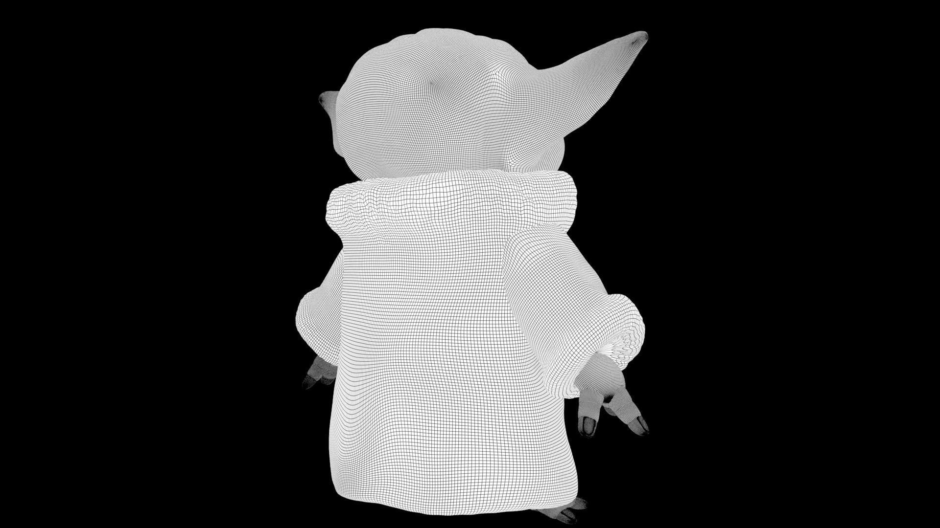 Grogu Baby yoda Low-poly 3D model_41