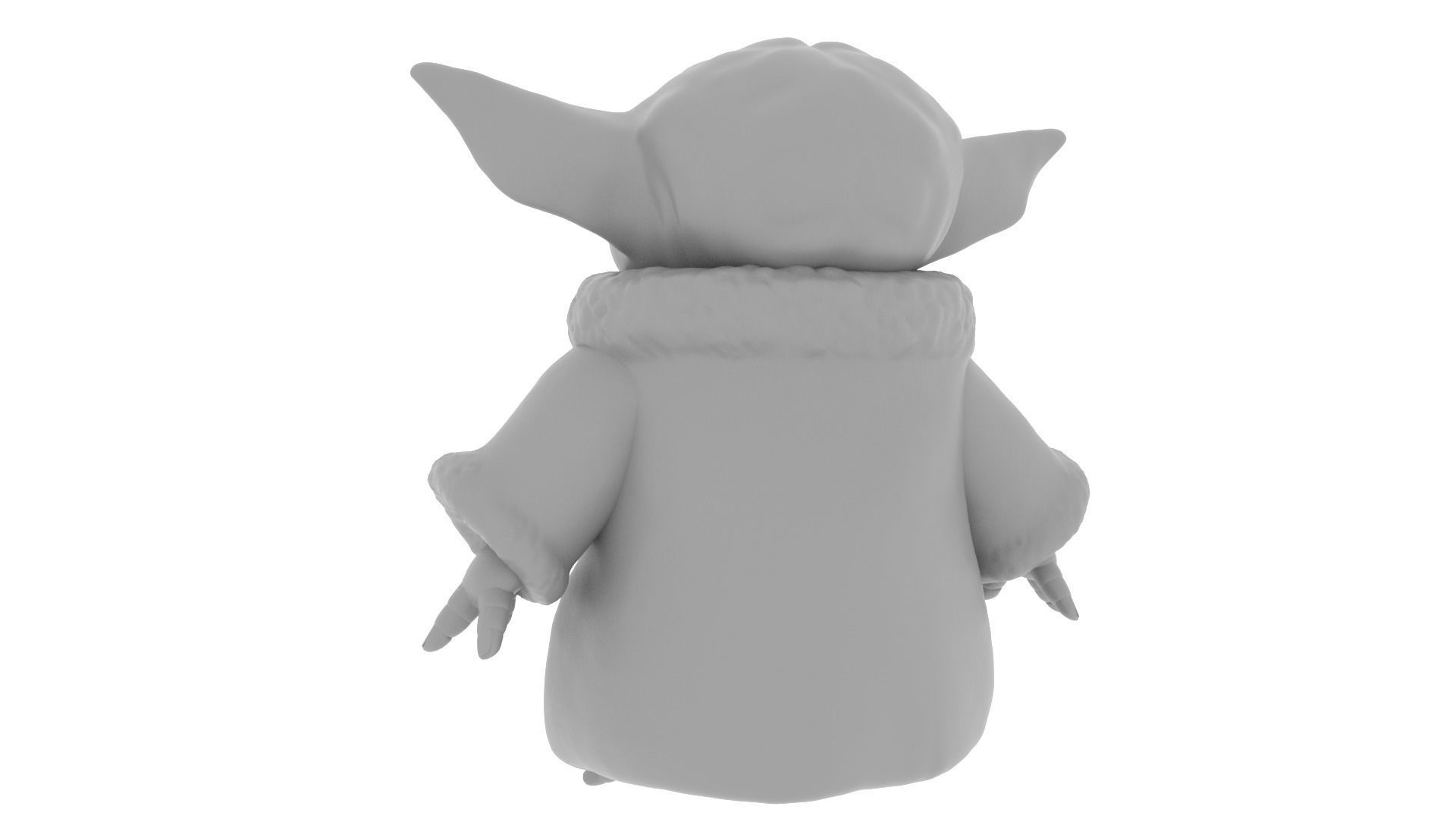 Grogu Baby yoda Low-poly 3D model_22