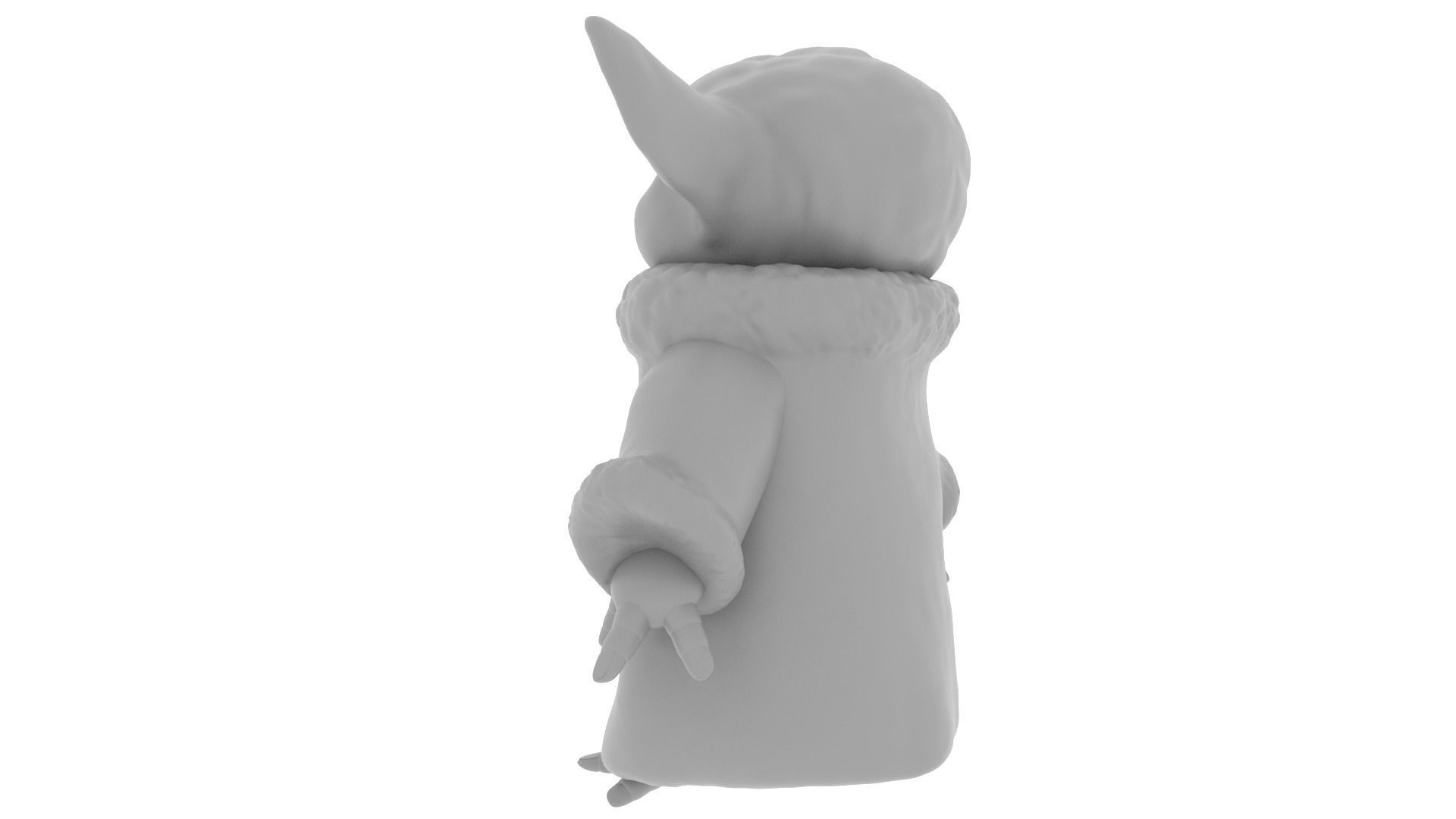 Grogu Baby yoda Low-poly 3D model_21