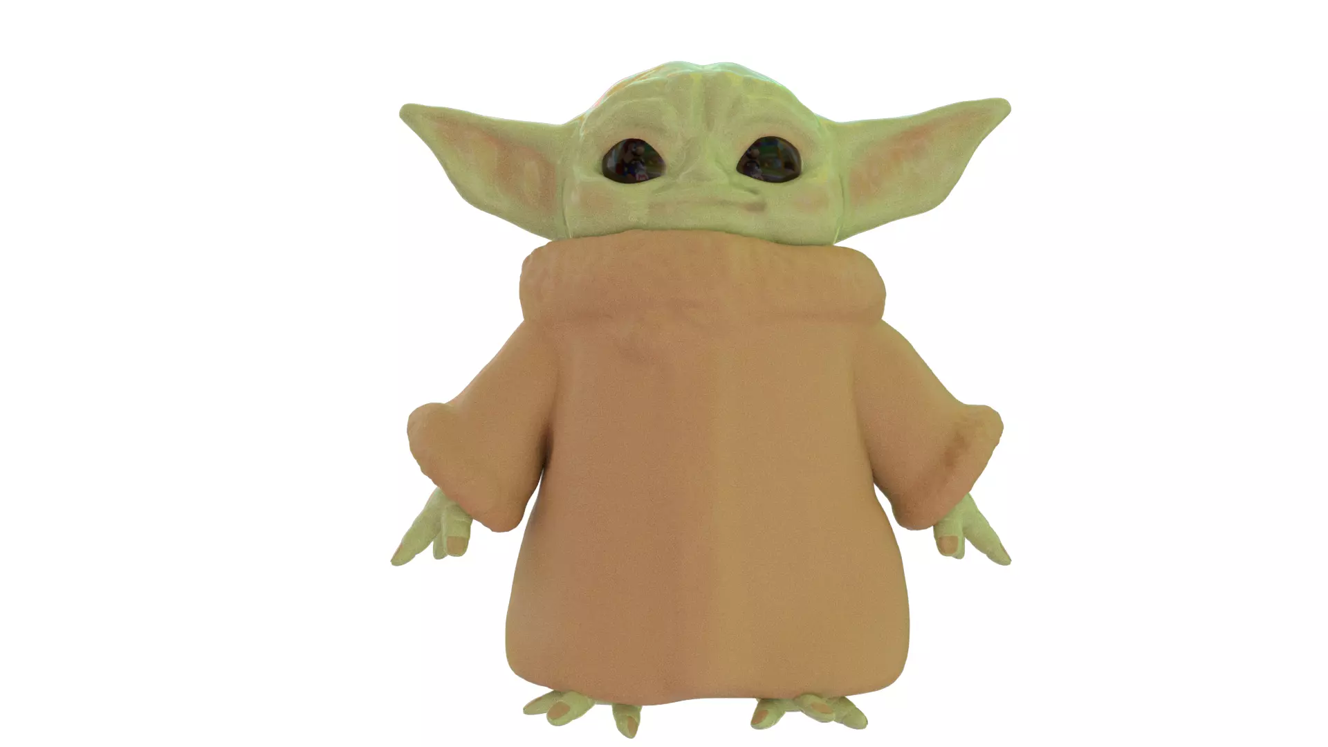 Grogu Baby yoda Low-poly 3D model_0