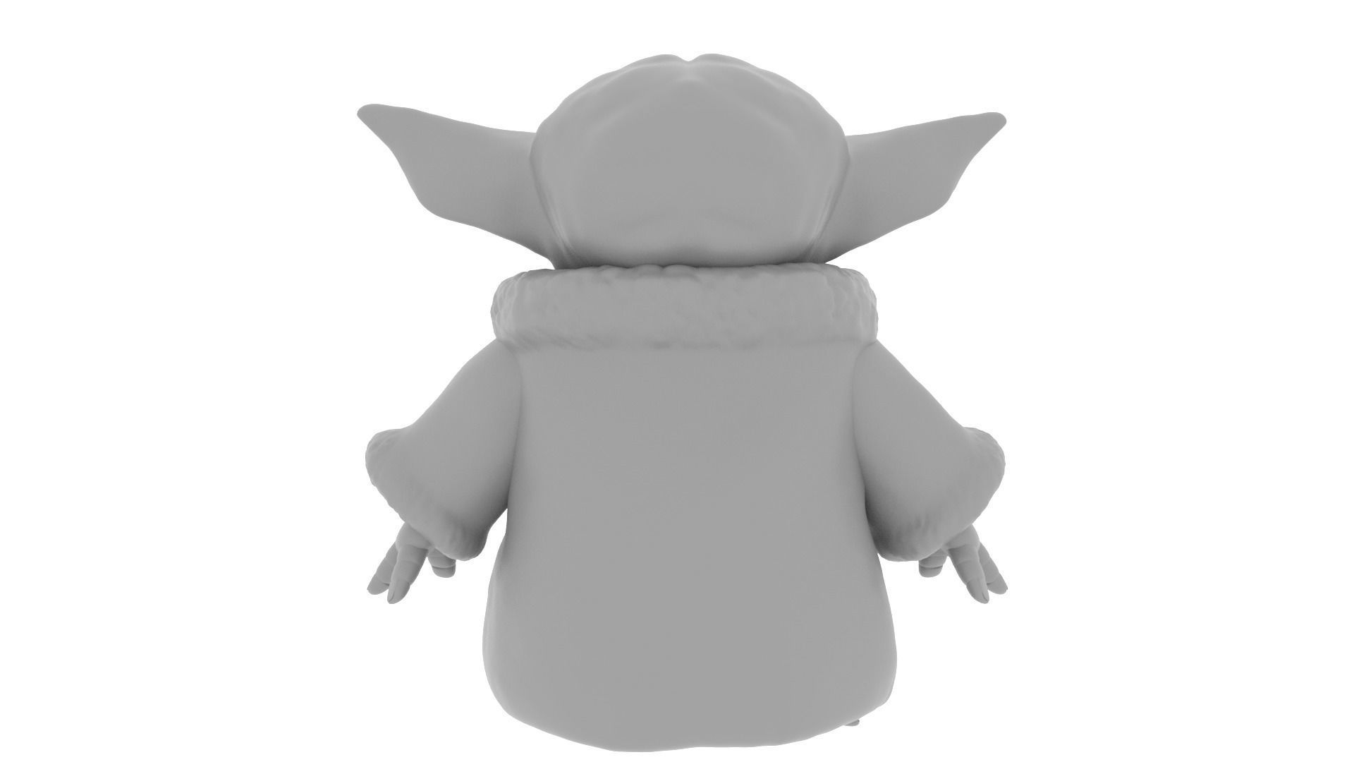 Grogu Baby yoda Low-poly 3D model_23