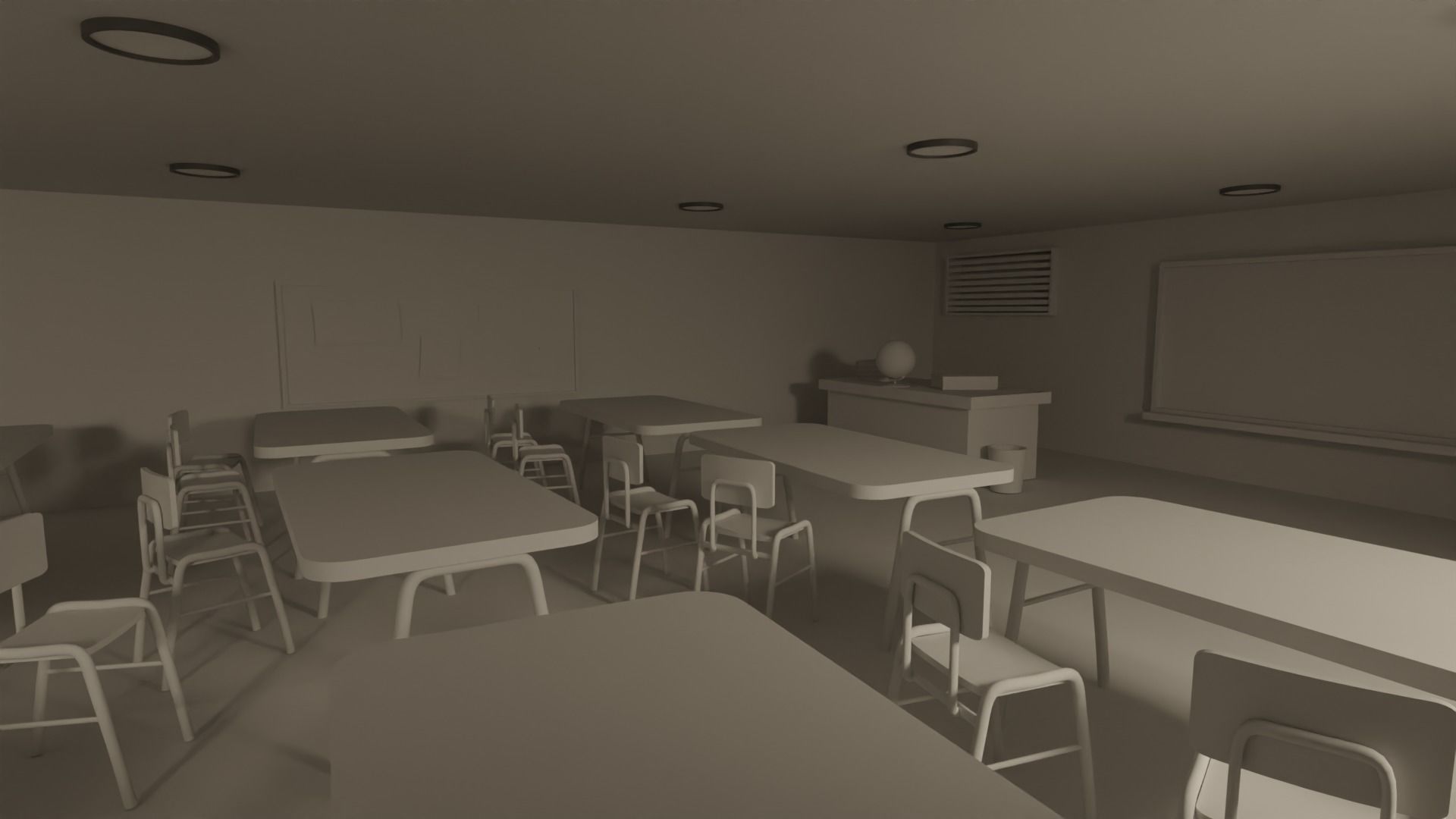 Classroom 3D model_12