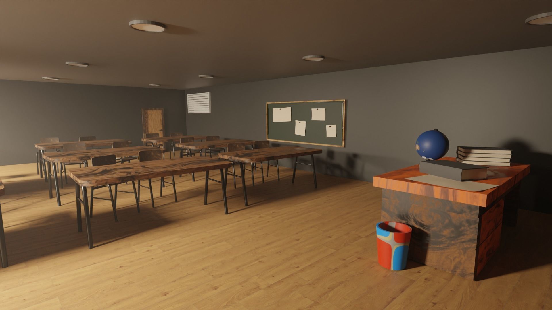 Classroom 3D model_6