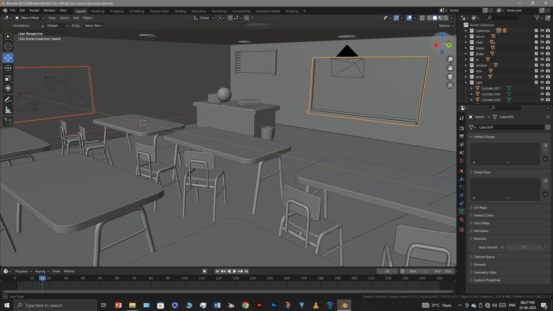 Classroom 3D model_54
