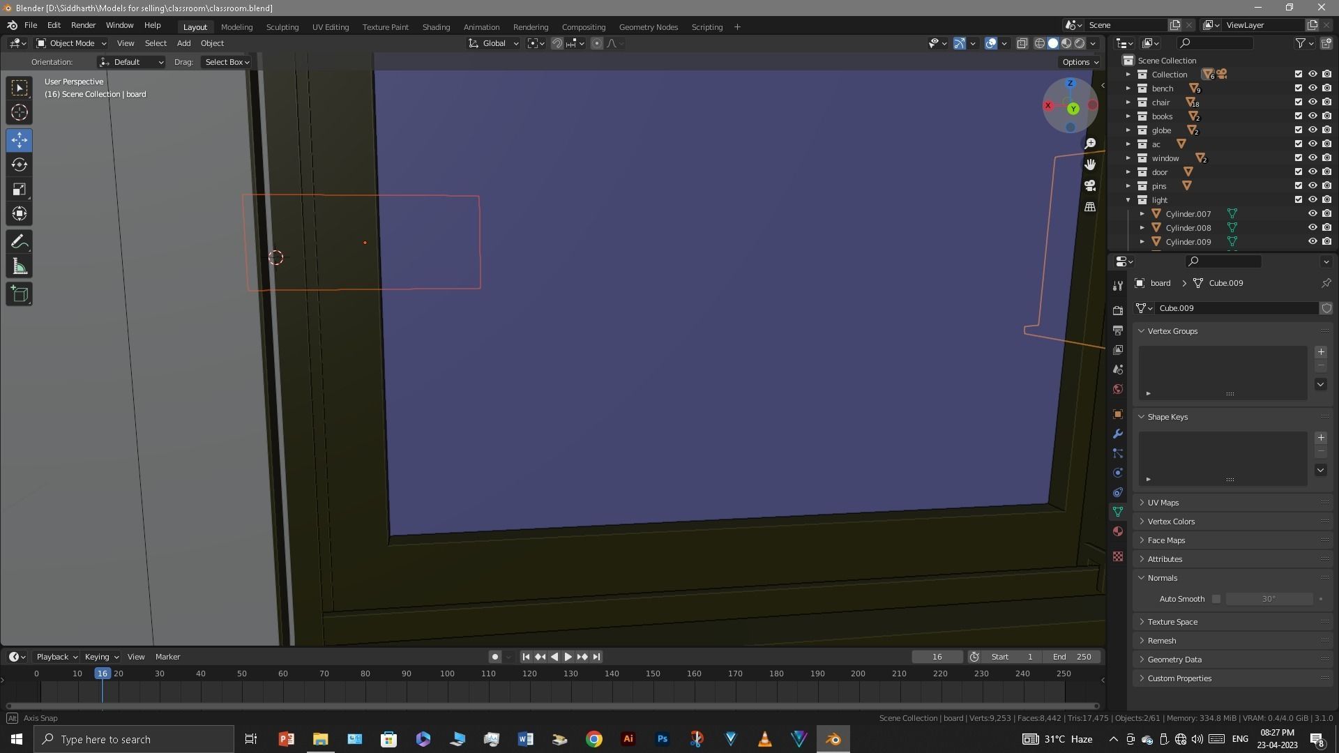 Classroom 3D model_47