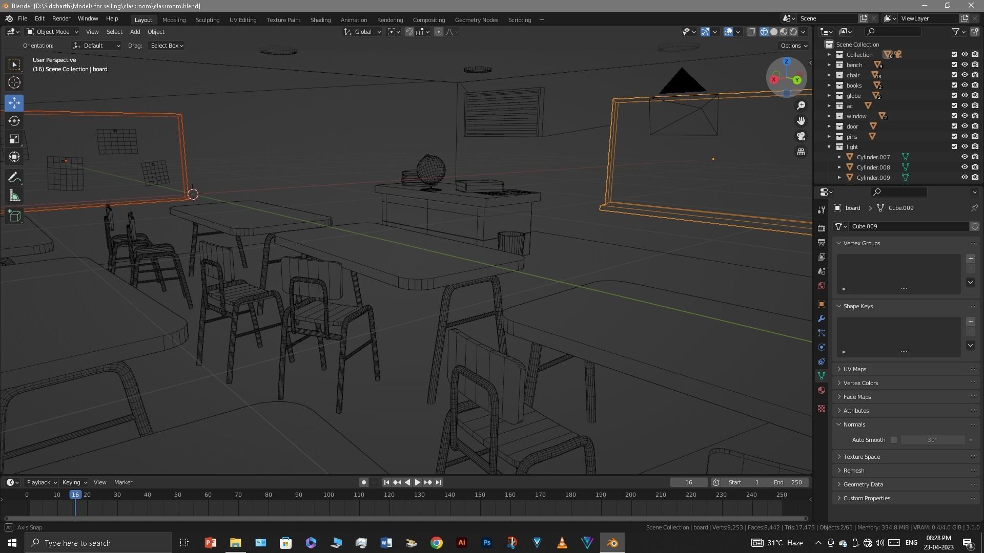 Classroom 3D model_56