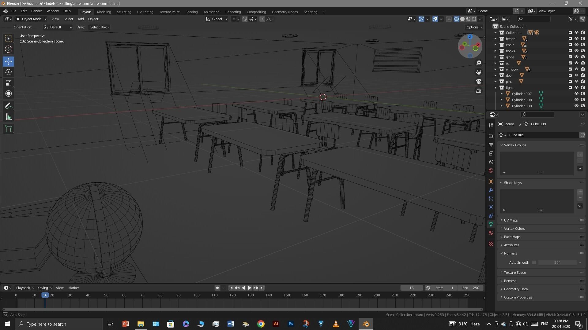 Classroom 3D model_55